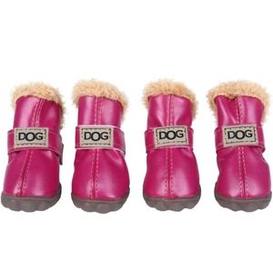 NWT ZEKOO Dog Shoes for Winter Snow Dog Boots Size 4 Pink